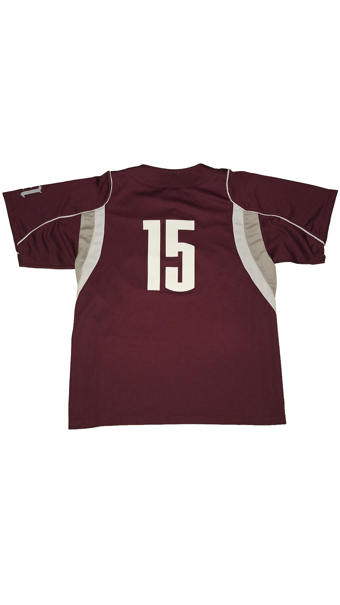 Morton White and Red Baseball Jersey