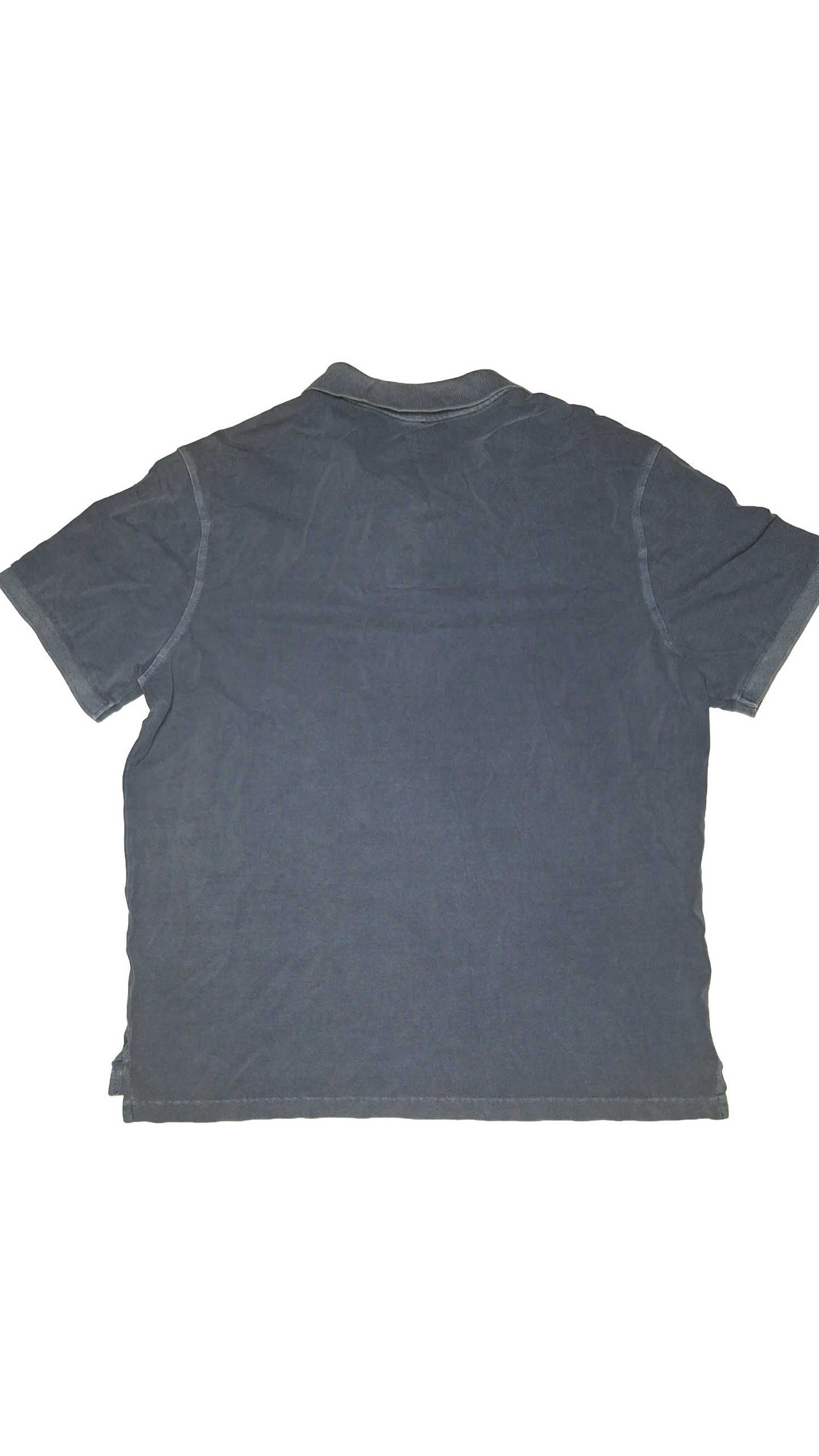 Distressed Navy Blue Knit Polo