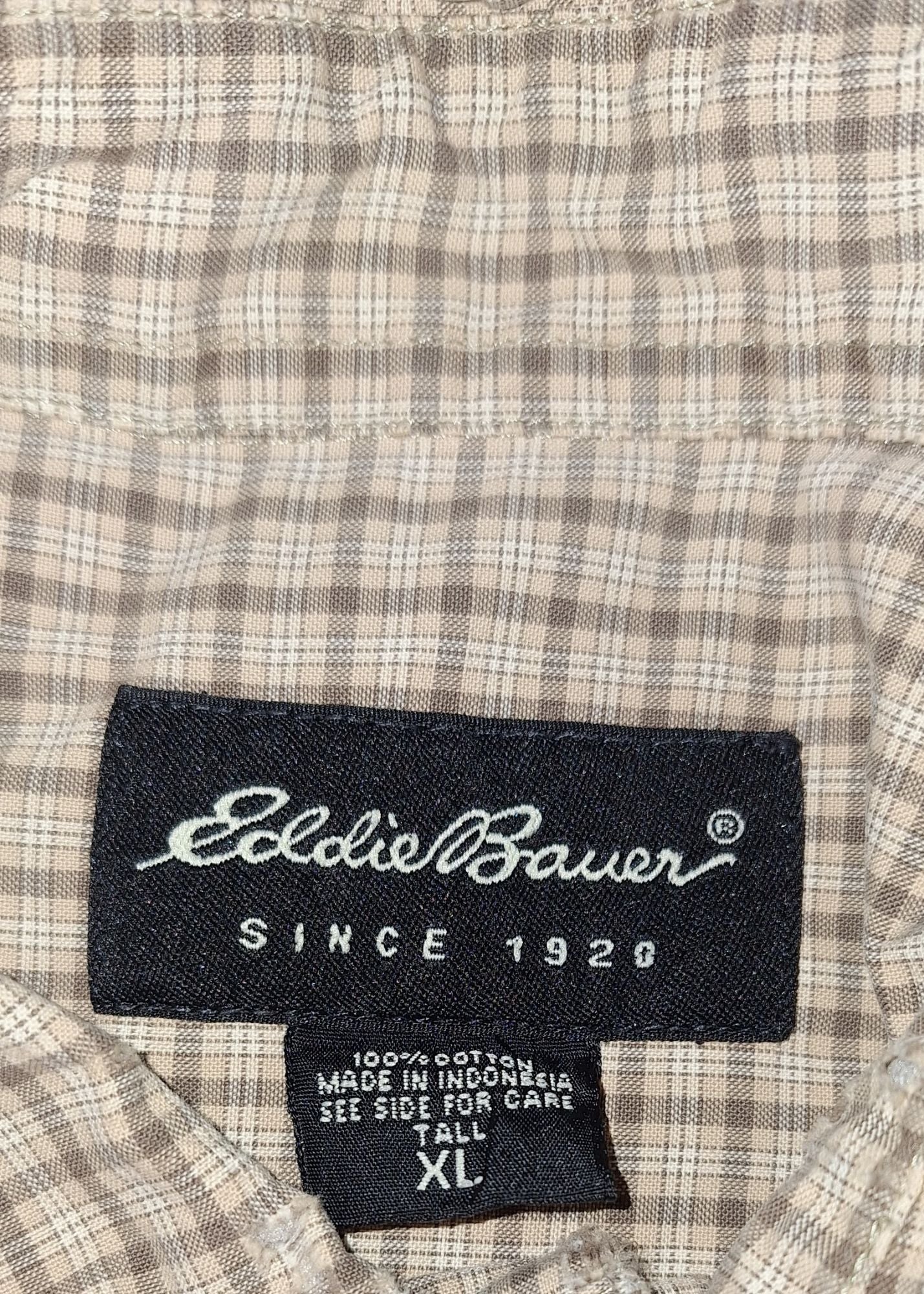 Eddie Bauer Button-Down Tan Shirt