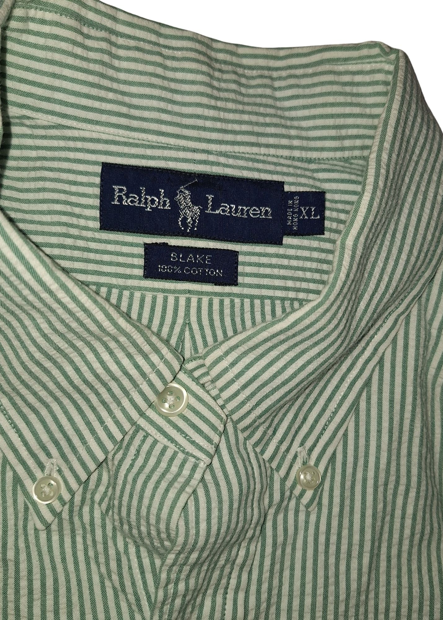 Polo Ralph Lauren Button-Down Green White Shirt