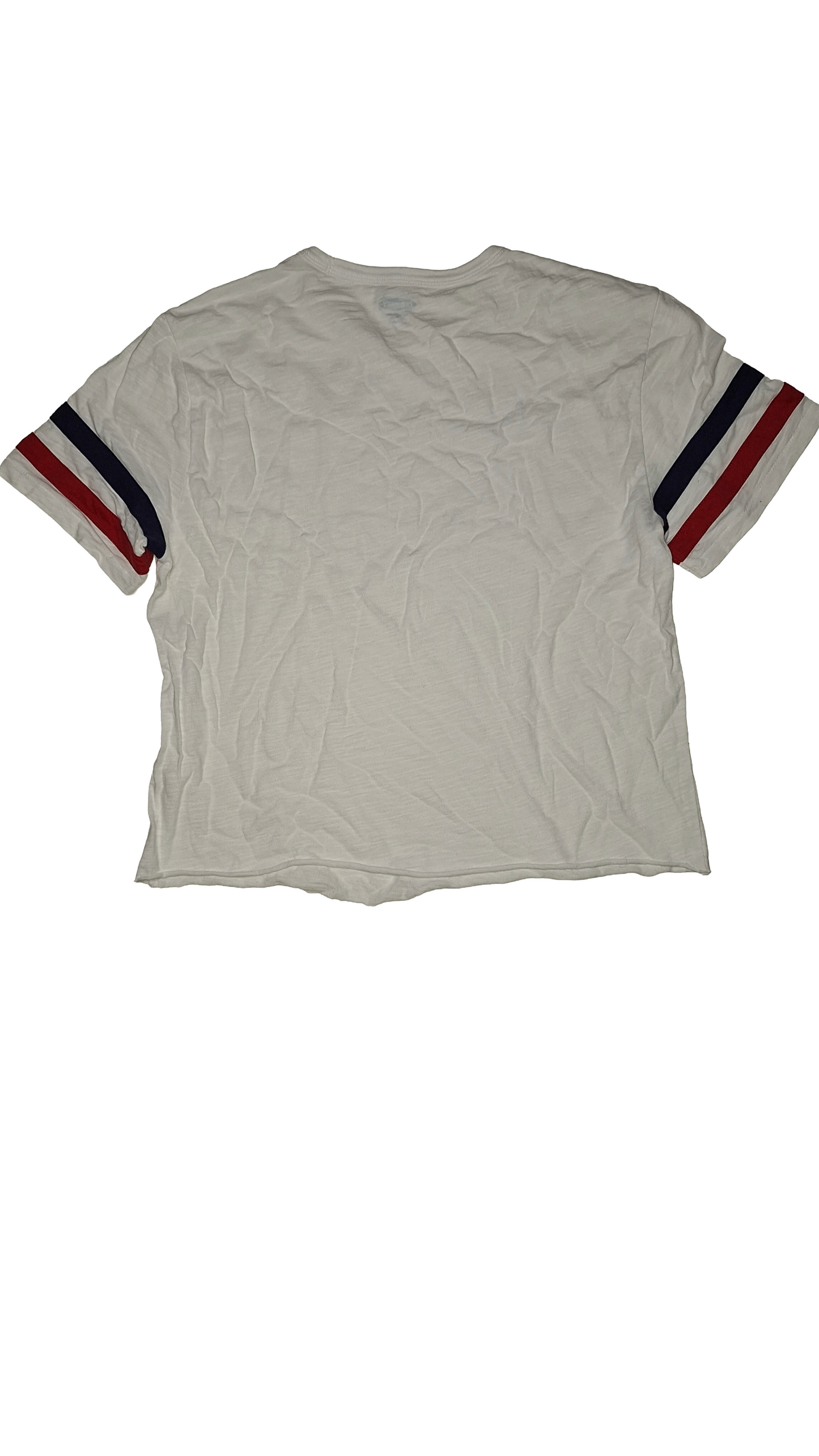 Old Navy Striped Ringer White T-shirt