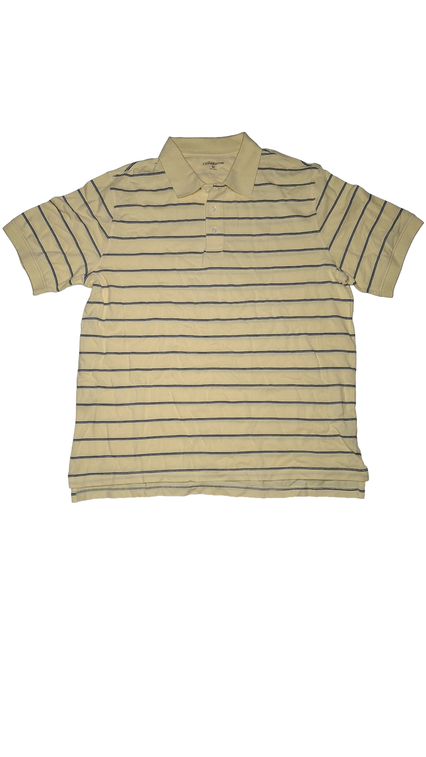 Striped Polo Black And Yellow Shirt