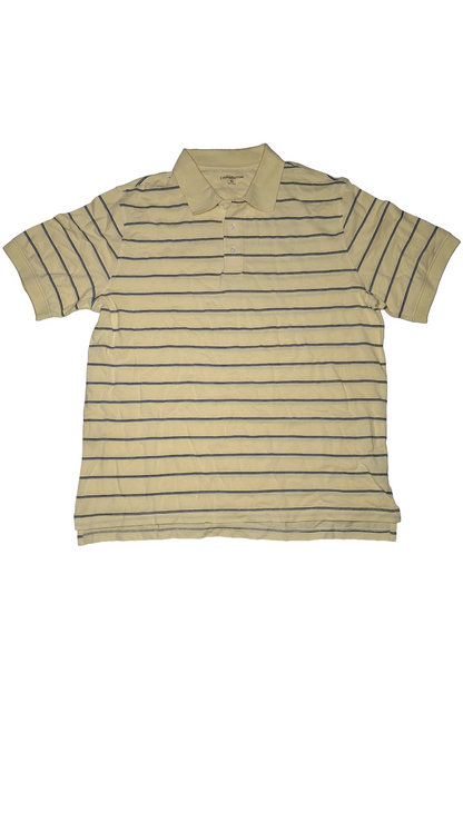 Striped Polo Black And Yellow Shirt