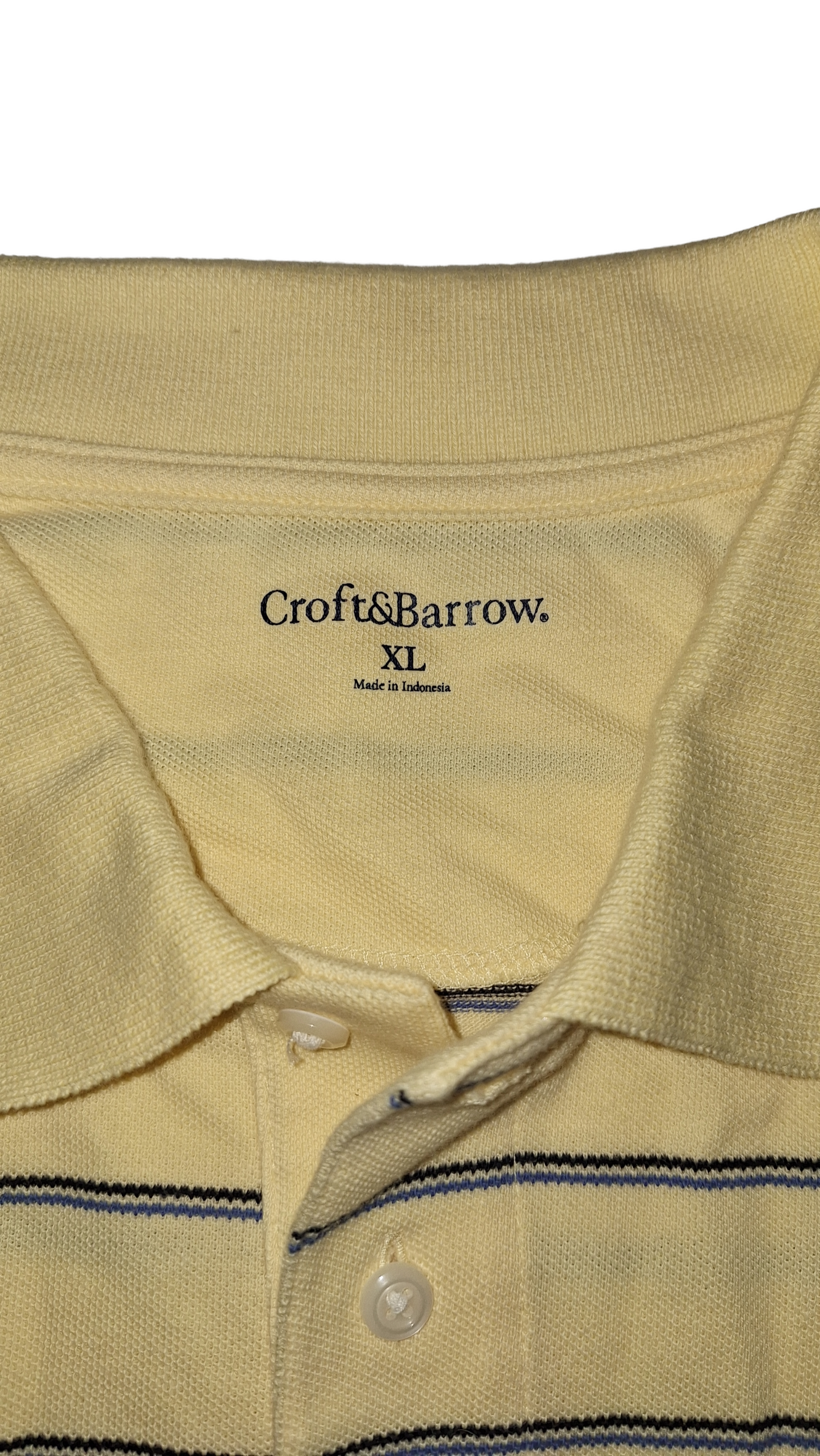 Striped Polo Black And Yellow Shirt