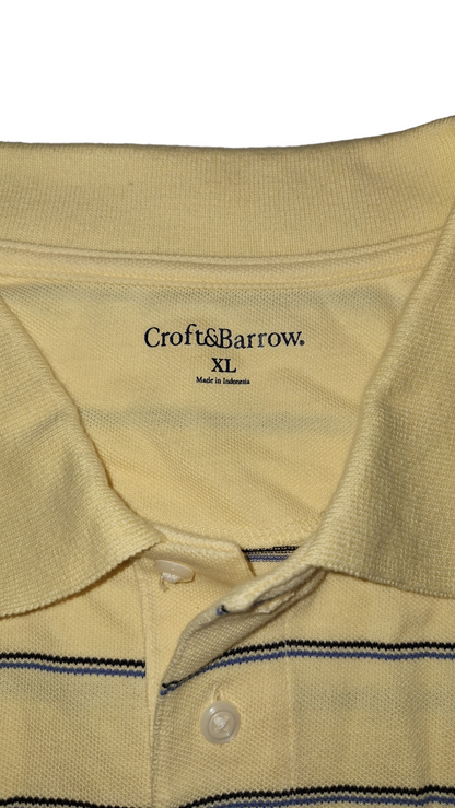 Striped Polo Black And Yellow Shirt