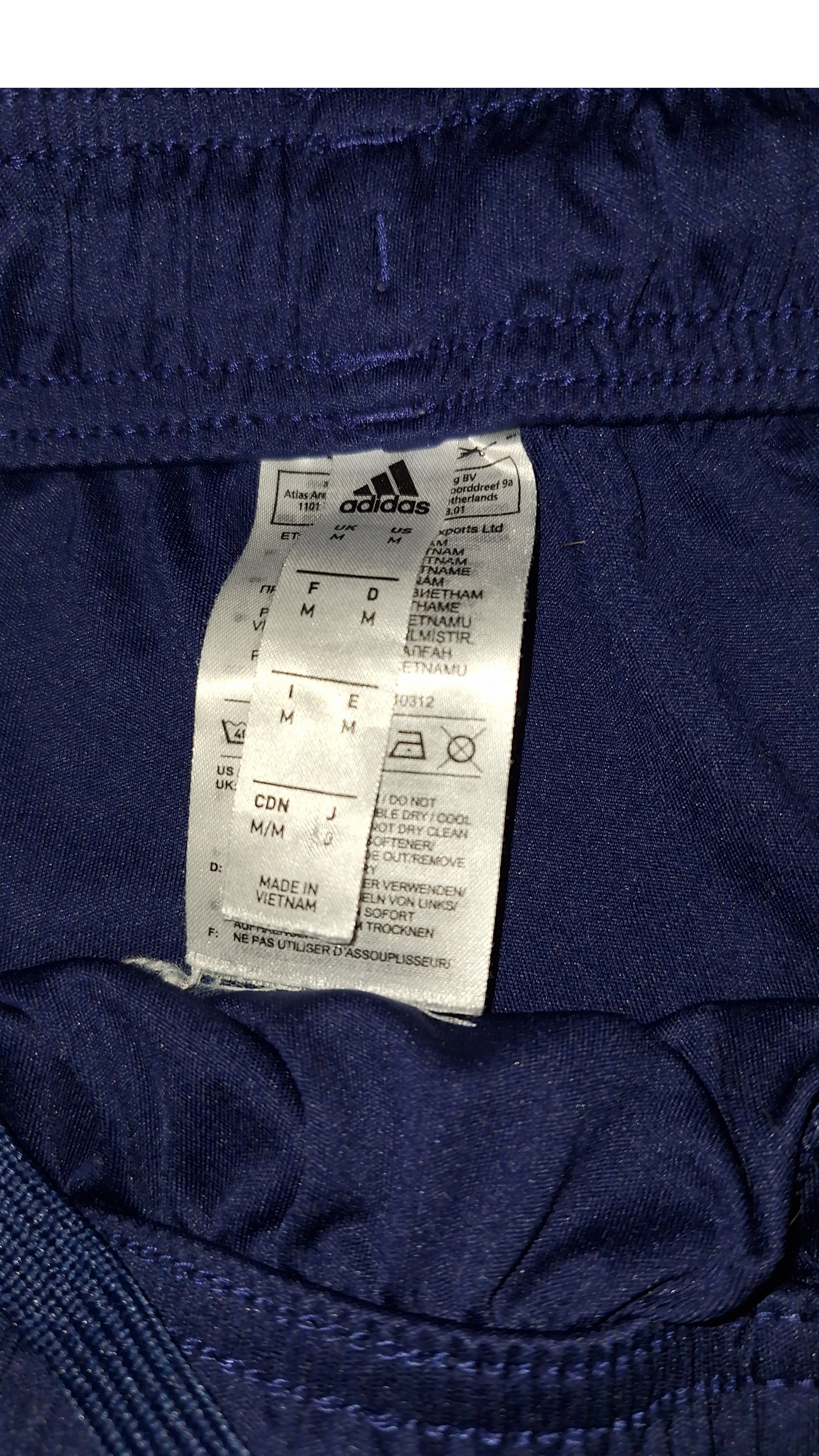 Adidas 3 Stripe Dark Blue Athletic Shorts