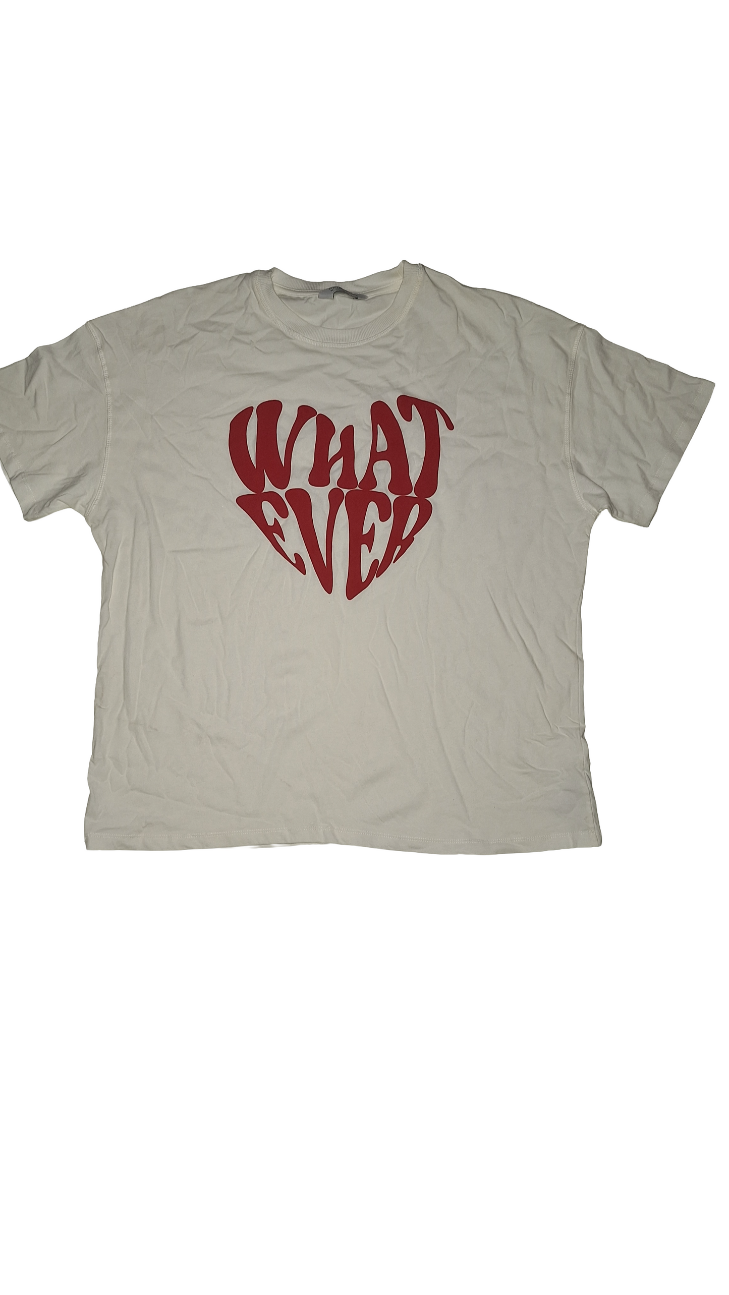 Aesthetic Red Heart Indie White T-shirt