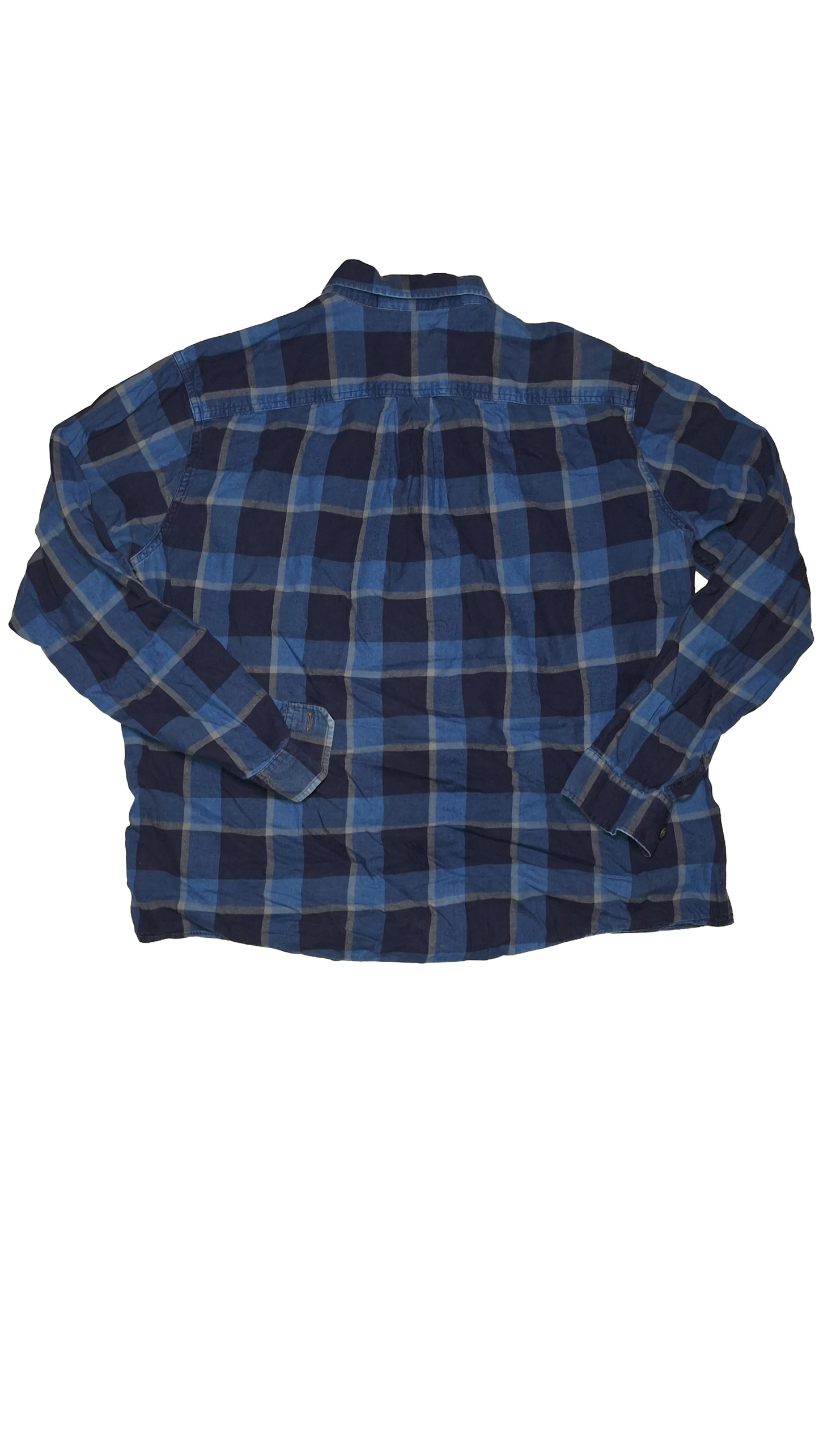 Button Up Blue And Black Flannel Shirt