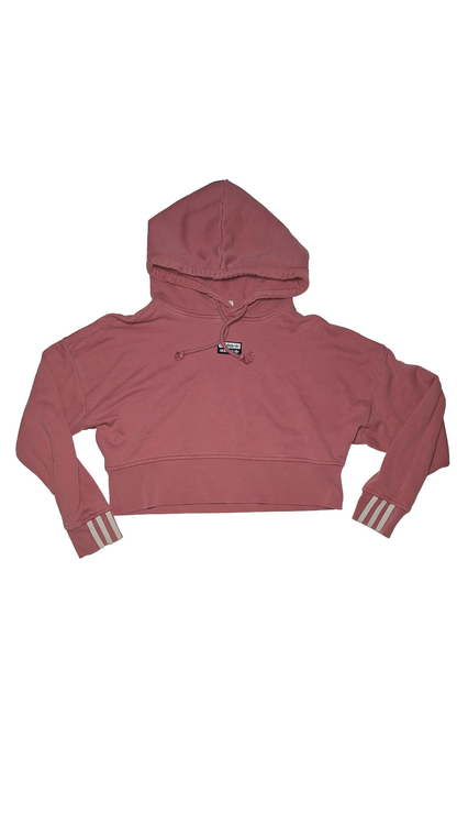 Adidas Cropped Pink Hoodie