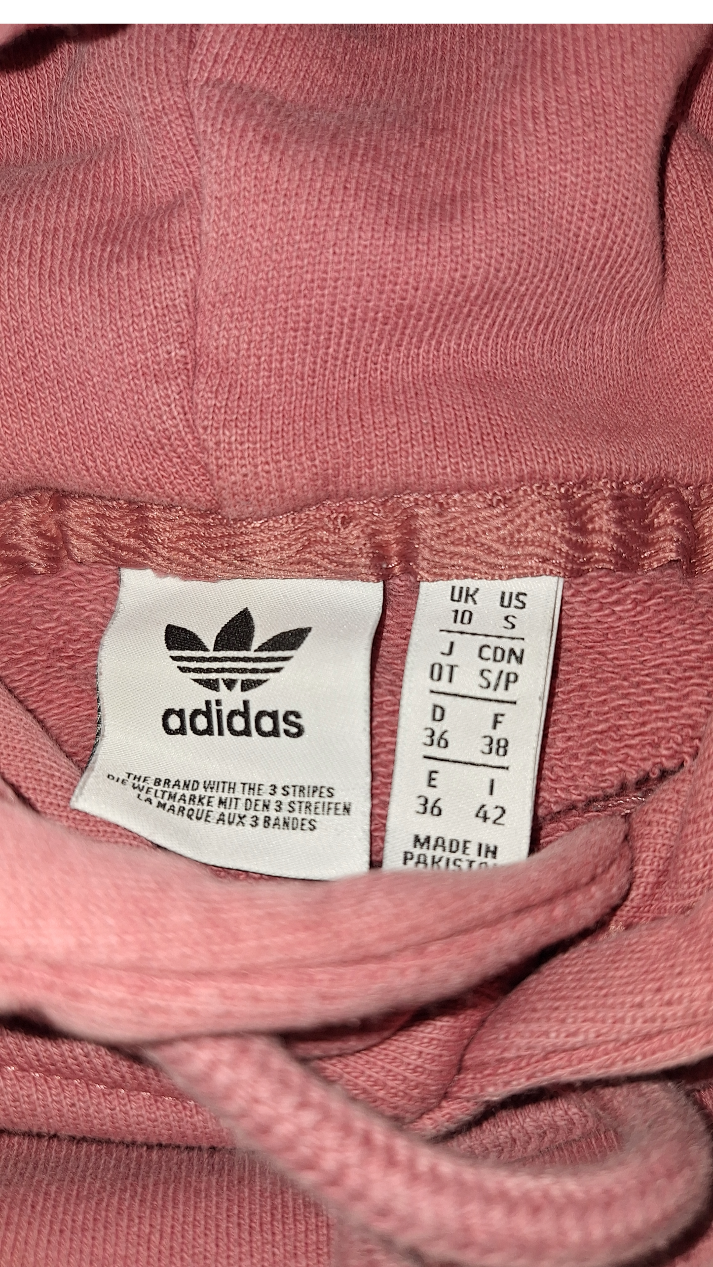 Adidas Cropped Pink Hoodie