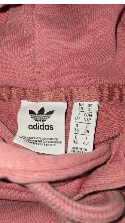 Adidas Cropped Pink Hoodie