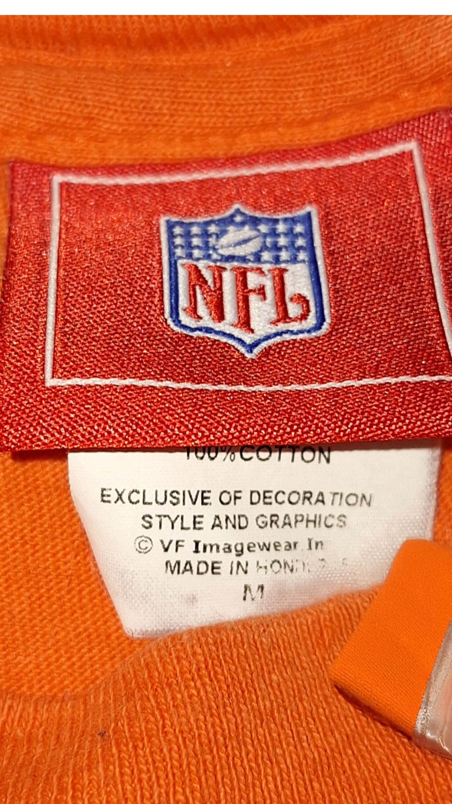 Chicago Bears Embroidered Orange T-shirt