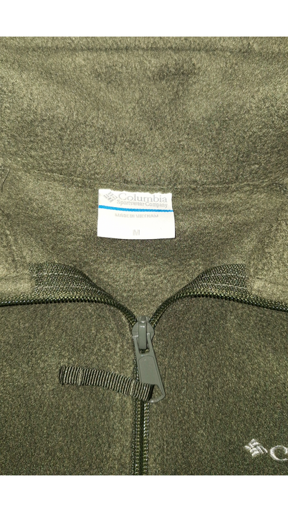 Columbia Full-Zip Dark Green Fleece