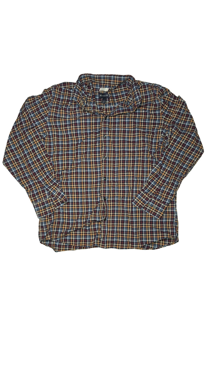 Multi-Colored Plaid Button-Up Shirt