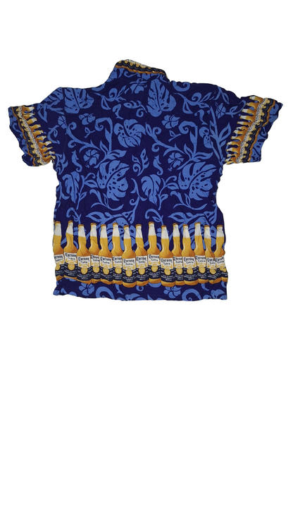 Corona Extra Beer Logo Blue Yellow Shirt