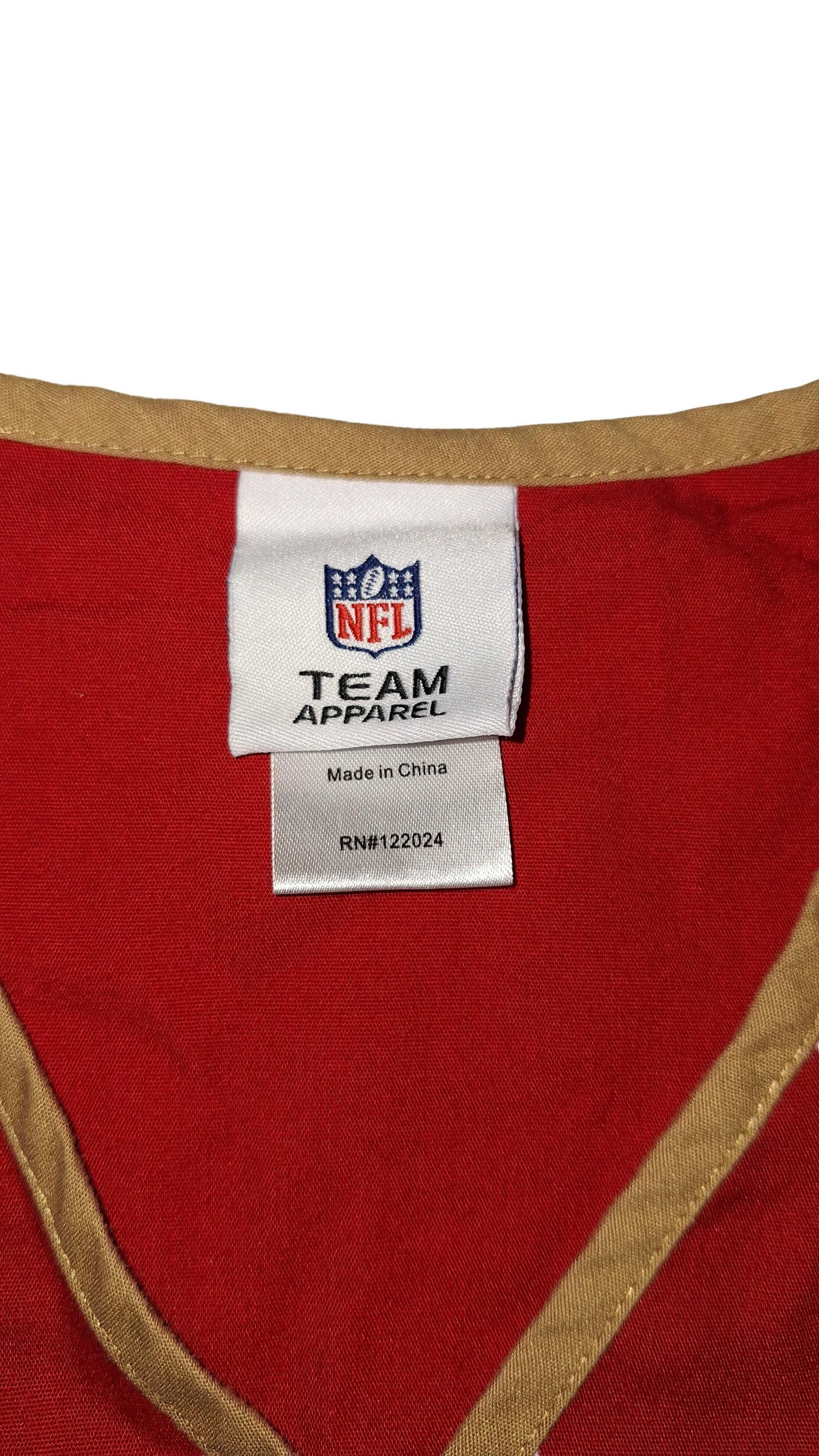 49ers Red And Gold V Neck Team Apparel