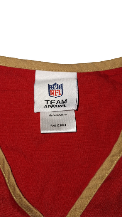 49ers Red And Gold V Neck Team Apparel