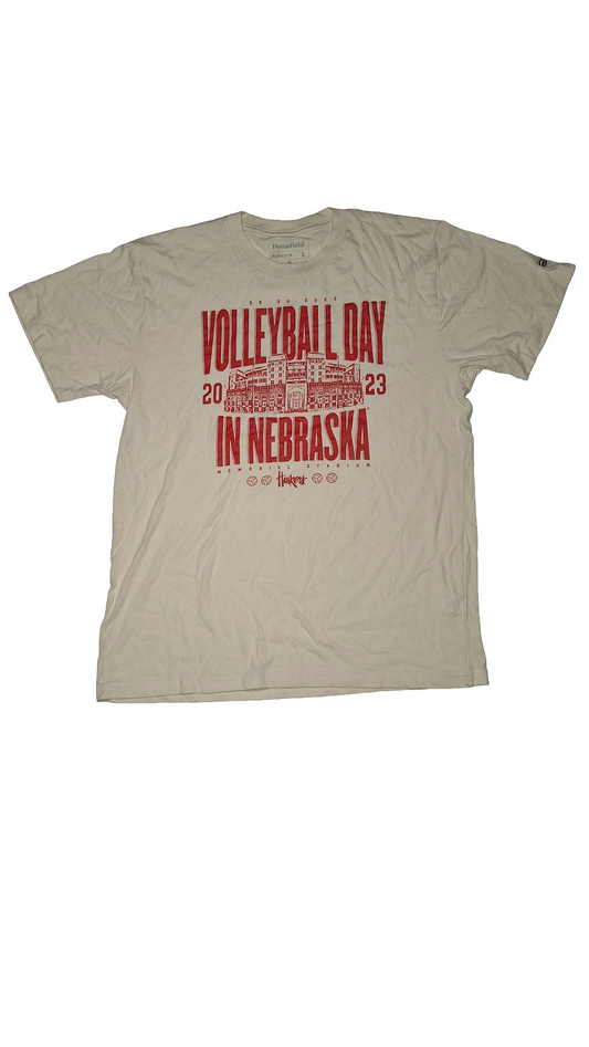 Nebraska Huckers Volleyball 2023 Red And White T-shirt